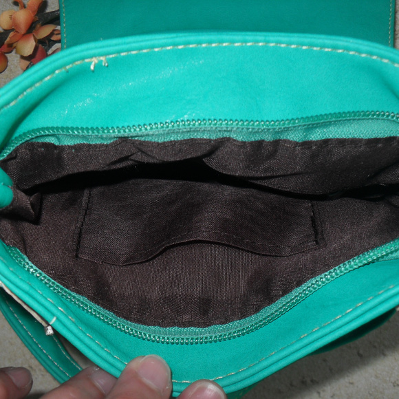 NEW Vegan Leather Turquoise Hollow Out - Picture 7 of 7